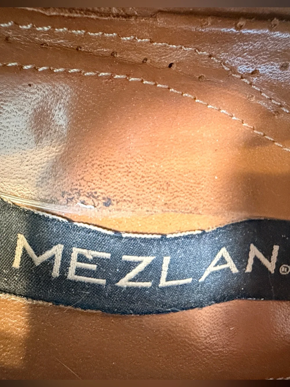 Mezlan Men’s Brown Leather Moc Toe Loafers Size 11 M Made in Spain